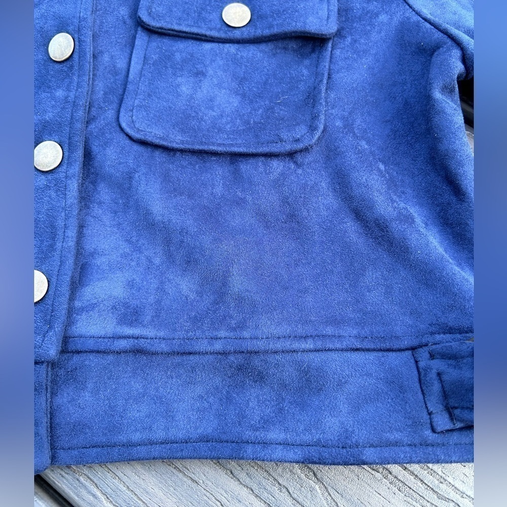 Allegra K Vegan Suede Cropped Moto Jacket S - Picture 4 of 8